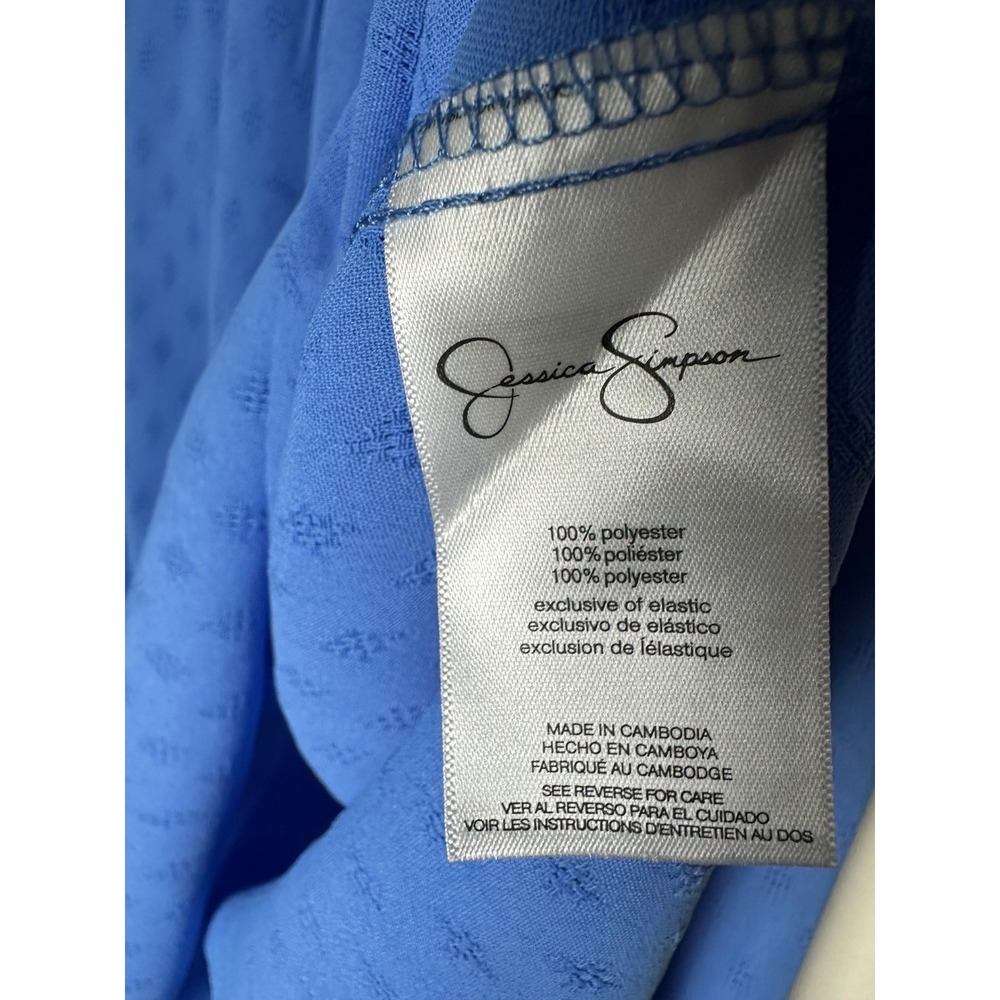 Jessica Simpson Women's Textured Pull Over Blouse Blue Size XL NWT - Picture 7 of 7